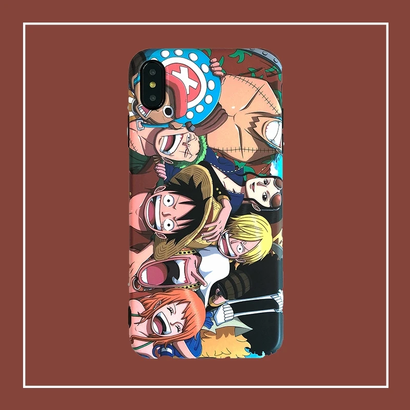 Светло-коричневый One Piece funda Case for iphone 11 Pro Max Japan Anime Luffy Zoro Naruto TPU back cover for iPhone XR XS Max 8 7 6 6S Plus Coque - Цвет: Светло-коричневый