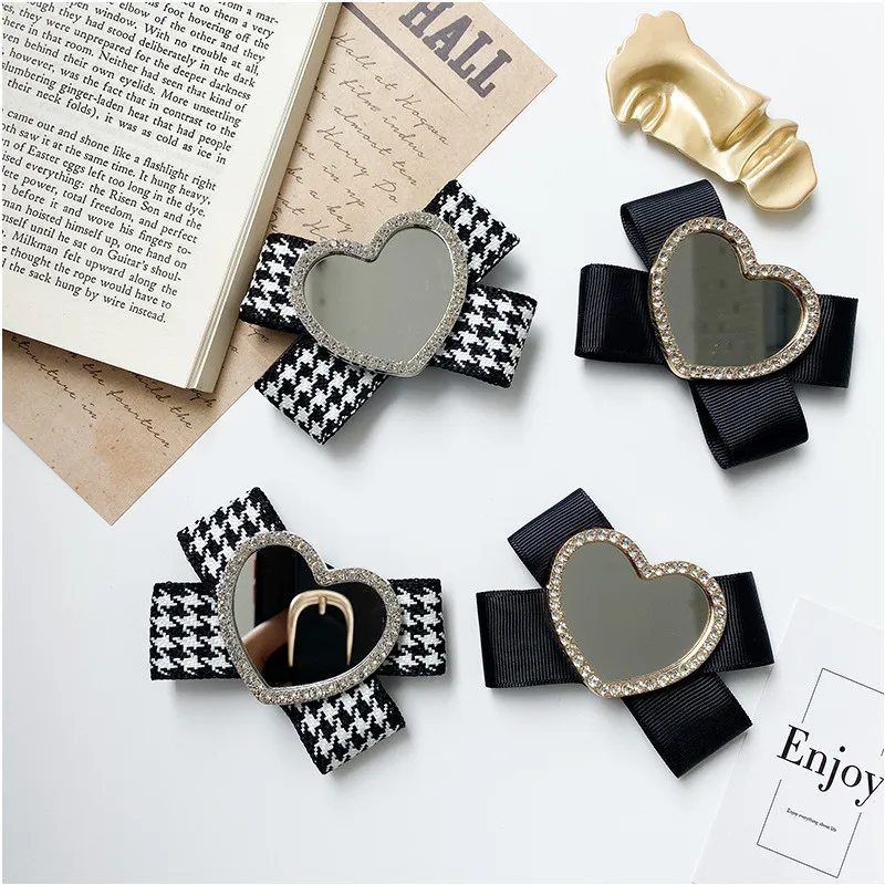 lazy desktop stand bowknot ins bowknot rhinestone luxury mirror folding phone stand mobile phone accessorie shaped folding stand free global shipping