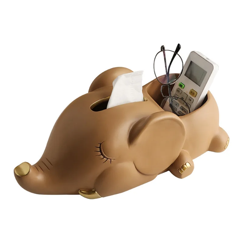 

35cm craft home decoration accessories Nordic Creative Elephant Tissue Box Storage Desktop Living Room Home Pumping Box Decor