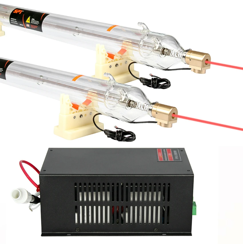 Лазерное оборудование запасные части видимая стеклянная трубка 90 Вт + источник