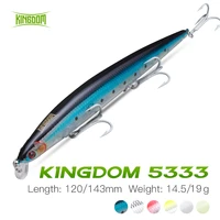 kingdom minnow fishing lure 120mm 143mm floating seawater freshwater swimbait fishing wobbler for trolling seabass carp pesca