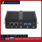 Недорогой мини-ПК без вентилятора, Intel Celeron J4125, двойной гигабитный Ethernet HDMI VGA 2xRS232 4xusb WiFi Windows 10 Linux, промышленный компьютер