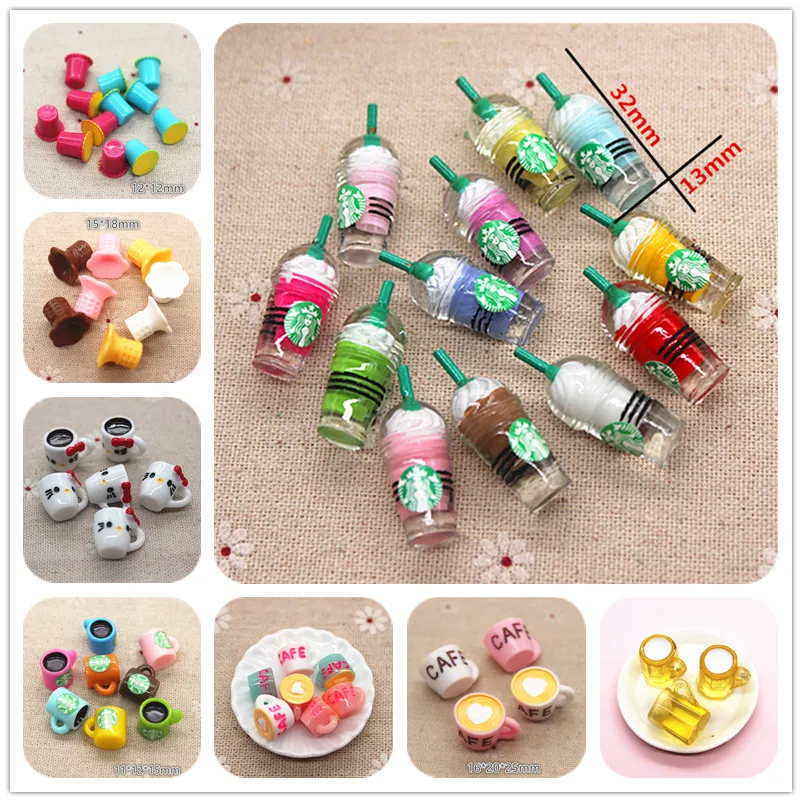 Лидер продаж миниатюрная 3D кавайная чашка из смолы кабошон аксессуары для