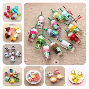 Лидер продаж, миниатюрная 3D кавайная чашка из смолы, кабошон, ювелирные изделия для рукоделия, аксессуары для украшения