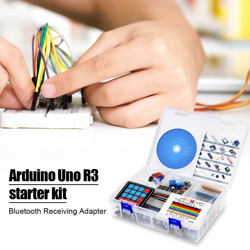 

Полный стартовый комплект для Arduino UNO R3 с датчиком звука шагового двигателя