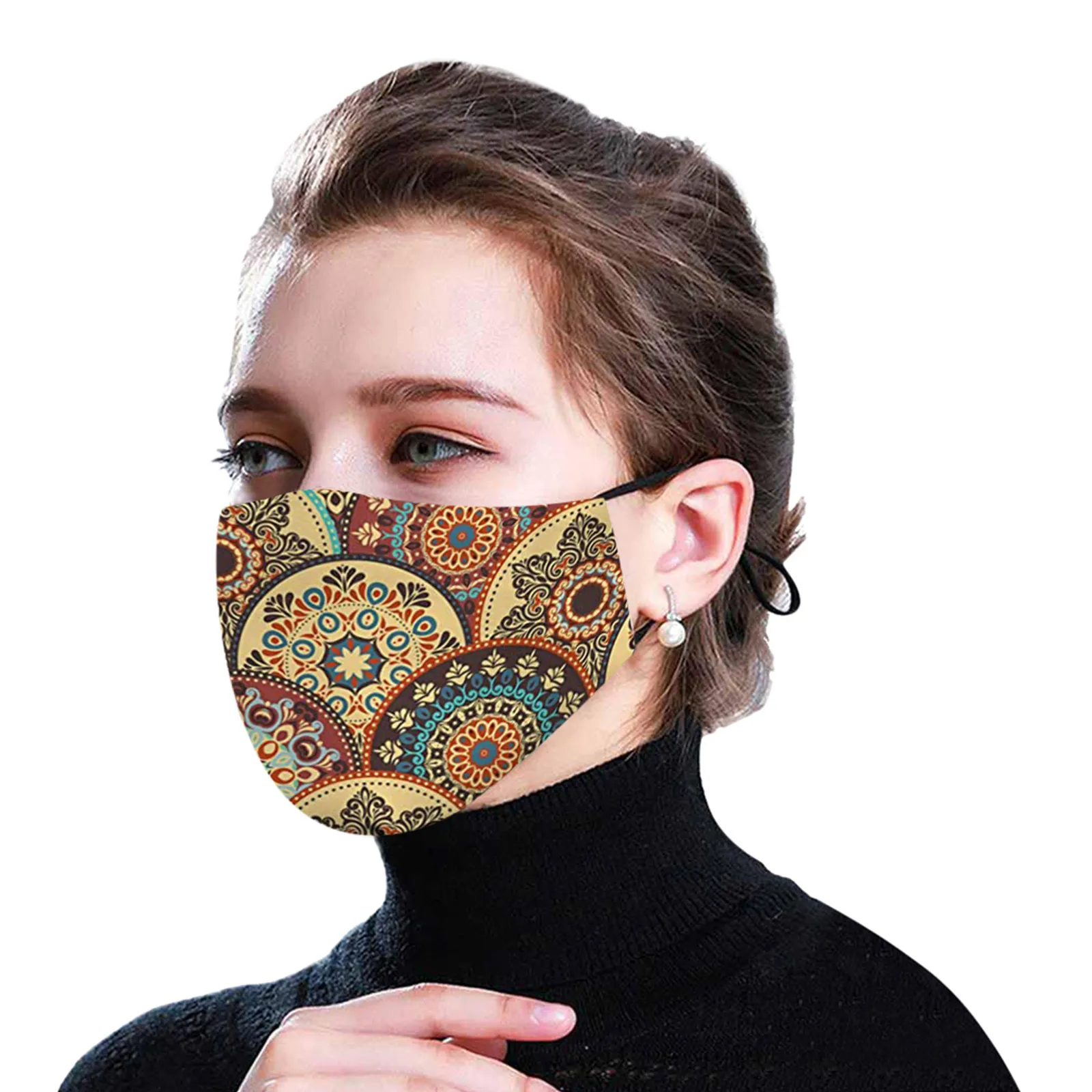 Хлопковая маска для лица с принтом женщин и мужчин маски улицы моющаяся дышащая