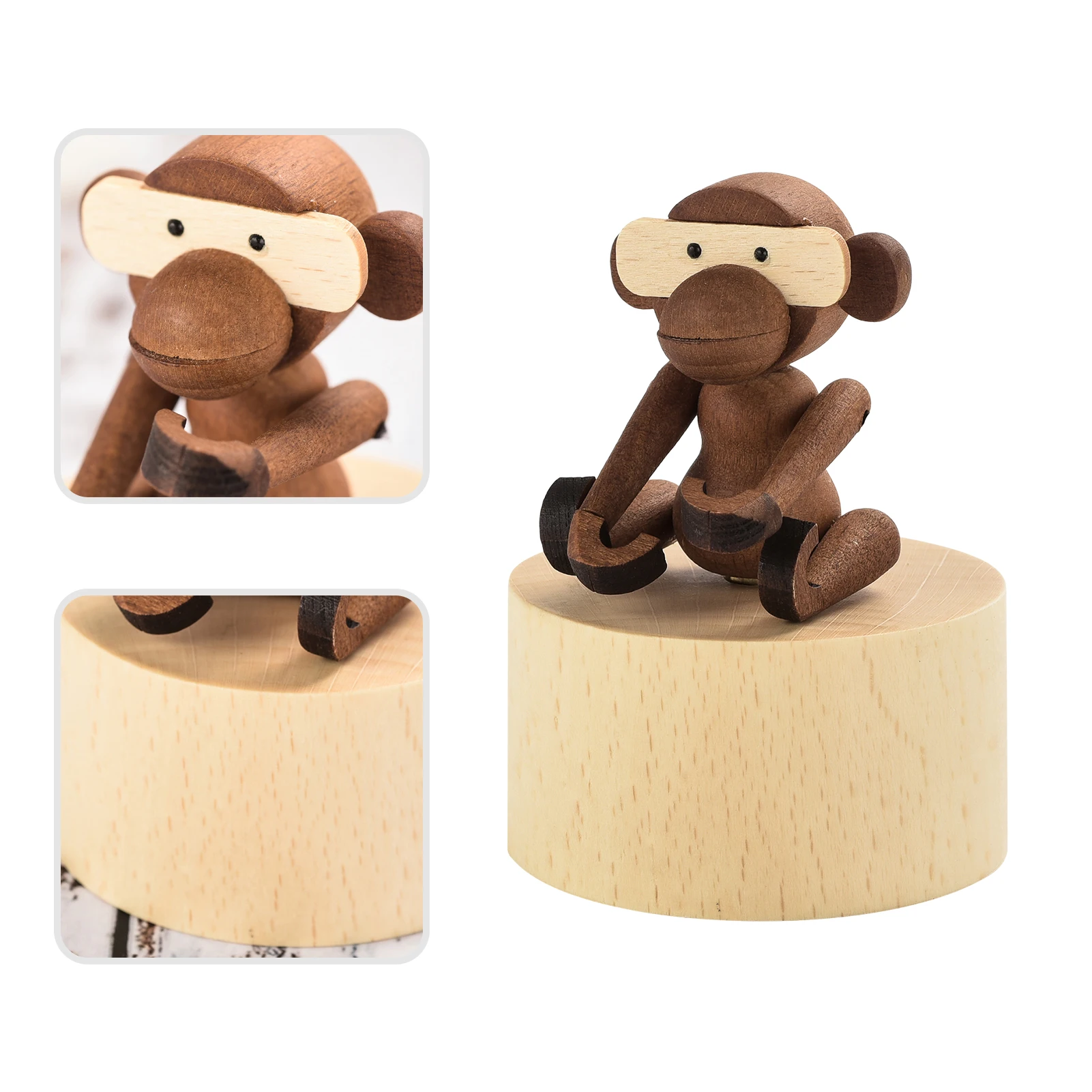 Ammoon деревянная музыкальная шкатулка с Симпатичные статуэтки для домашнего