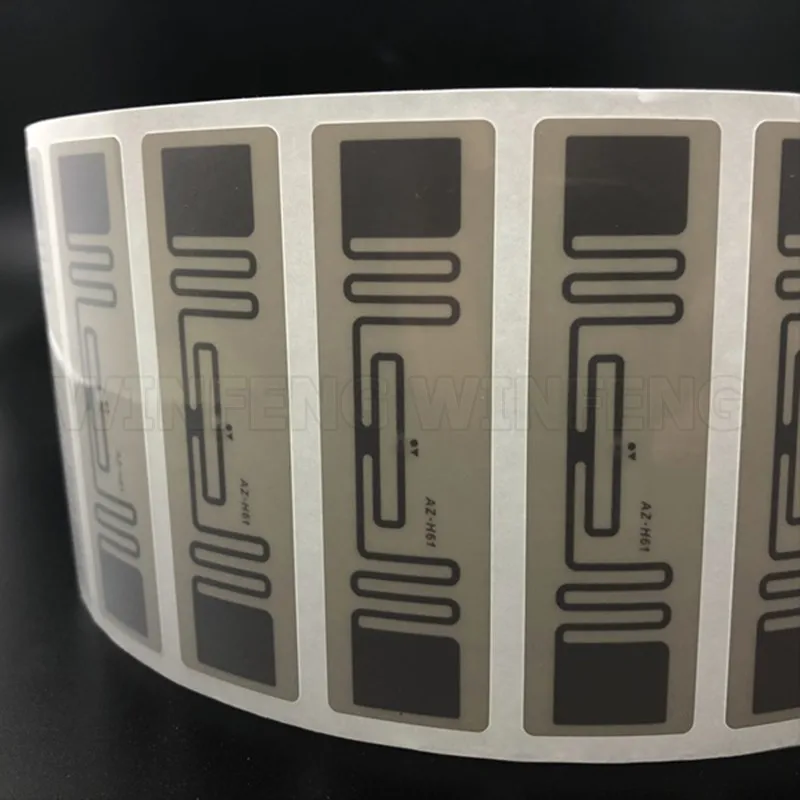 50 шт./лот UHF RFID бирка длинный диапазон 73*21 мм 860 960 МГц Пассивный бумажный ярлык с