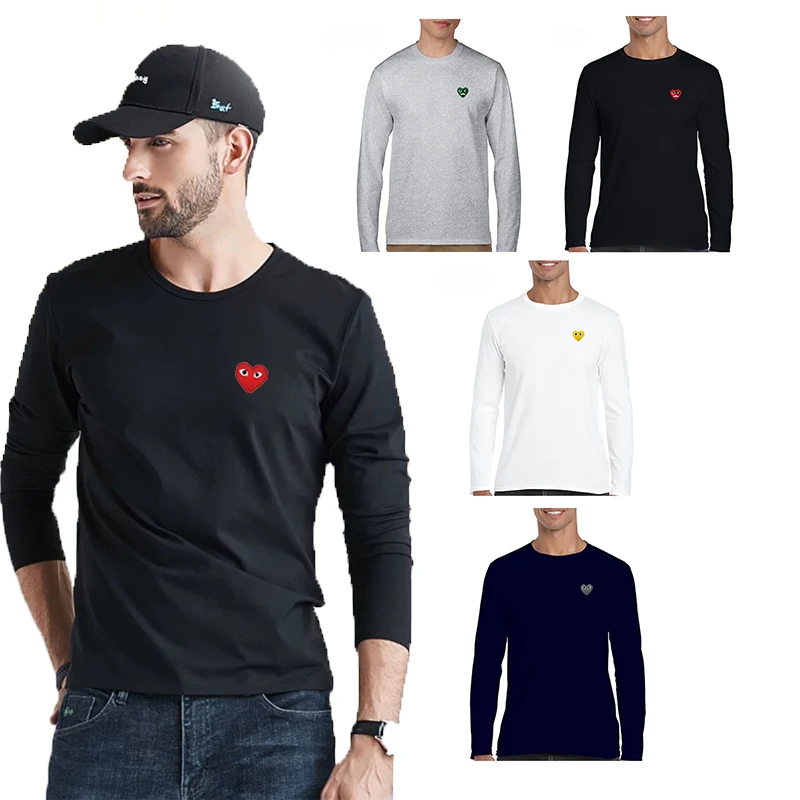 У меня есть глаза Мужская футболка штаны с изображением сердца вышивкой удобный