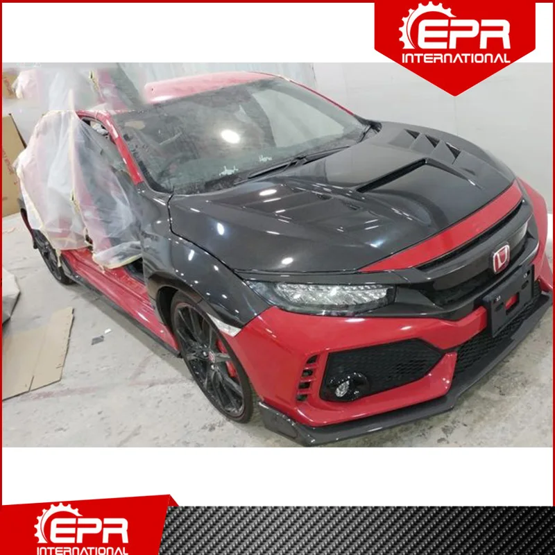 Для FK8 Тип R OEM углеродное волокно переднее крыло отделка колесо арочная крышка