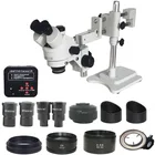 Тринокулярный стереомикроскоп с двойной рукояткой, 3,5x-180X, 0,5x хорошее изображение, 48 МП, HDMI, цифровая USB-камера, рандомный ремонт