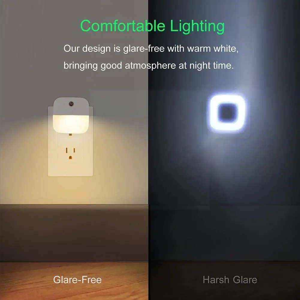 

Plug-in Energy-Saving Light-Controlled Night Light Walking Decoration Room And Children's Bedroom Lighting Bedroom Living G9O4