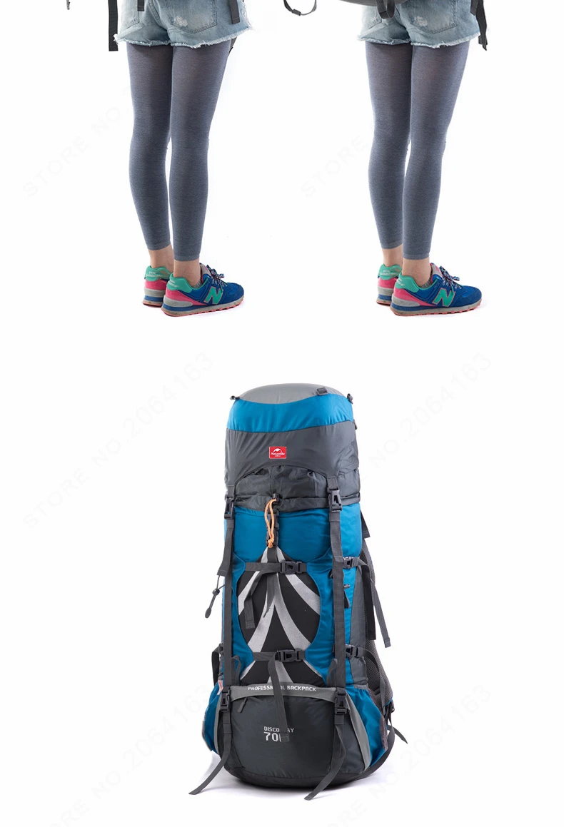 NatureHike 70L рюкзак для походов на открытом воздухе, нейлоновый водонепроницаемый рюкзак для путешествий, спортивный рюкзак из алюминиевого сплава с внешней рамой