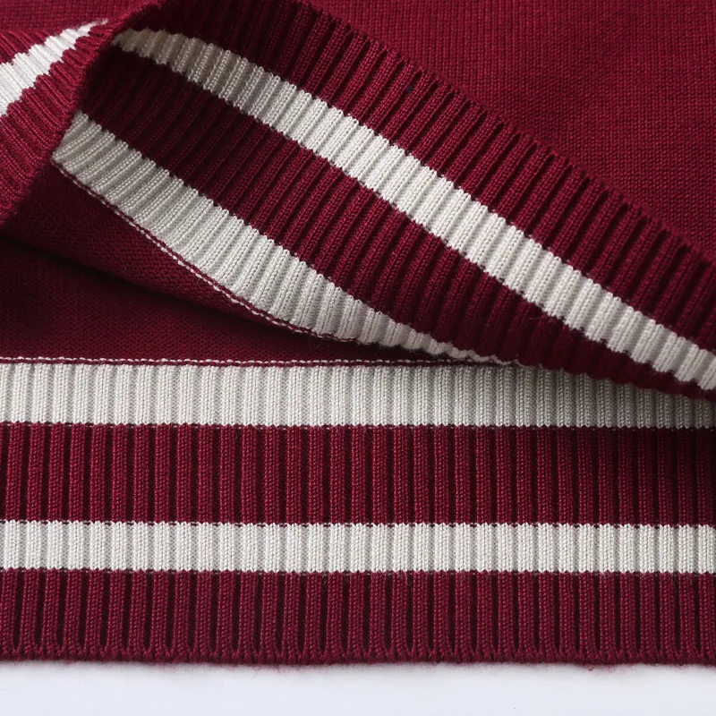 

New Men Autumn Winter Warm cotton Pullover Brand Casual Sweaters Knitted Striped Sweater Thick Jersey Clothing Dropshipping