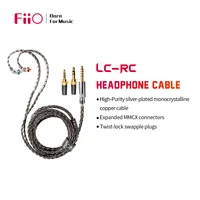 fiio lc rc headphone mmcx cable high purity silver plated monocrystalline copper swappable plug