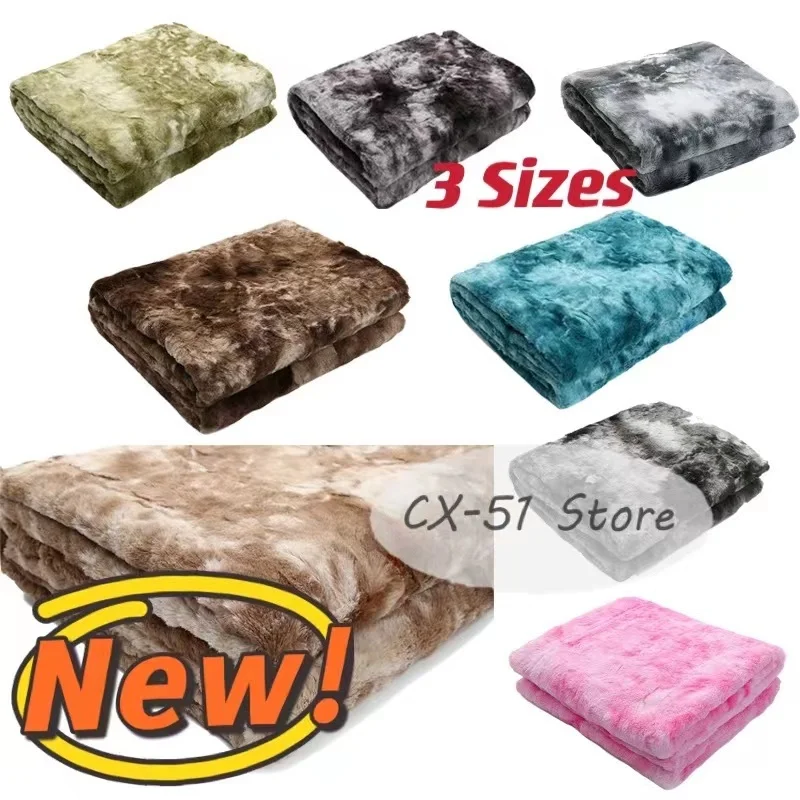 Manta de invierno de doble capa de poli&eacute;ster, forro Polar de piel sint&eacute;tica con estampado de leopardo, para sof&aacute;, cama y dormir, 130x160cm, 100%-0