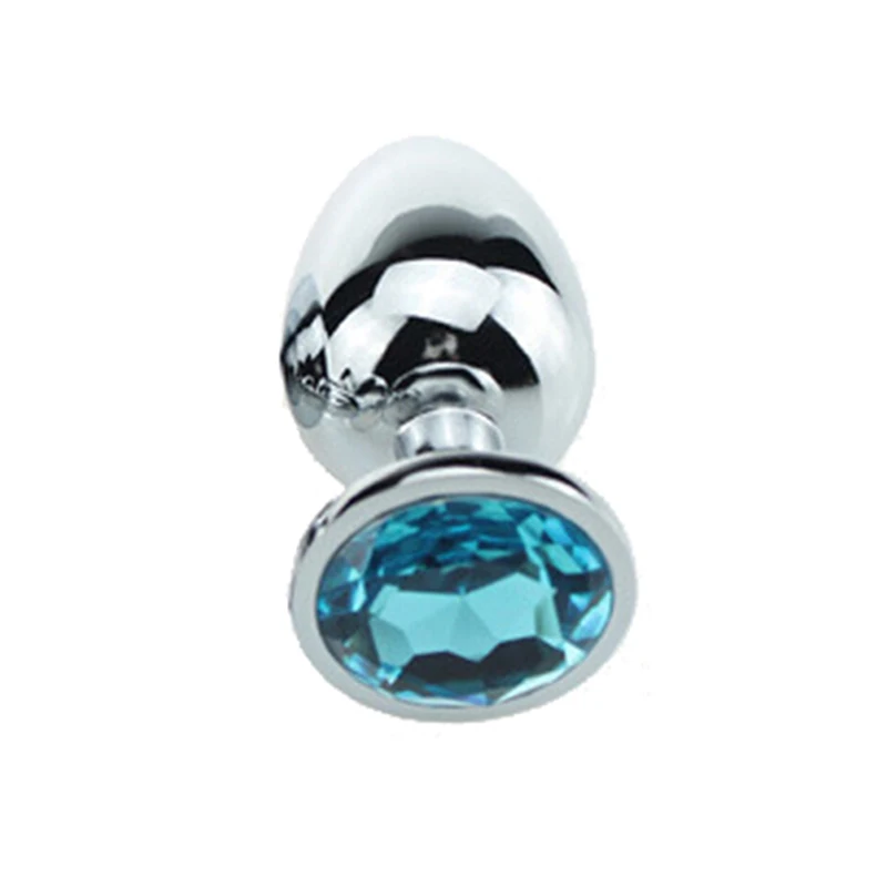 Коричневый 1pcs Crystal Anal Safe Plug Stainless Steel Medical Anal Beads Anus Tube Waterproof Adult Products Plug For Women - Цвет: Коричневый