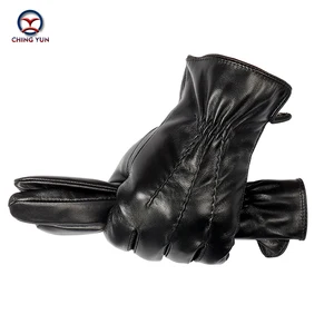 Перчатки мужские зимние из овечьей кожи, с фланелевой подкладкой, 2020