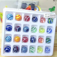 16mm handmade glass marbles ball charms ornament home decor accessories vase filled game pinball pat toy for kids children 24pcs
