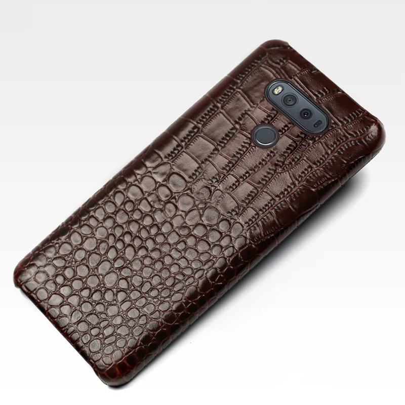 

Phone Case For lg g6 g7 g8 case G3 G4 G5 G8s ThinQ V10 V20 V30 V40 V50 Thinq Q6 Q7 Q8 K4 K8 2017 Real leather crocodile pattern