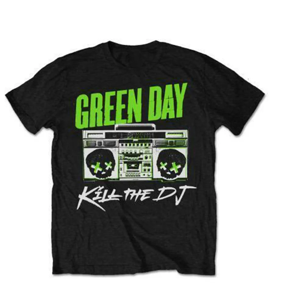 Green Day Kill The Dj Rock американская музыкальная Черная Мужская футболка классического
