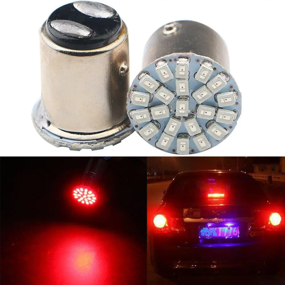 2 шт. автомобисветильник светодиодные сигнальные лампы 1157 BAY15D 22 SMD 12 В|Сигнальная