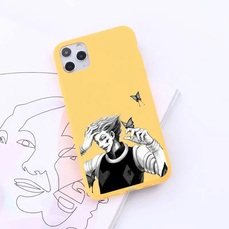 

japan hunter x hunter Anime Comics Phone Case Candy Color for iPhone 6 7 8 11 12 s mini pro X XS XR MAX Plus