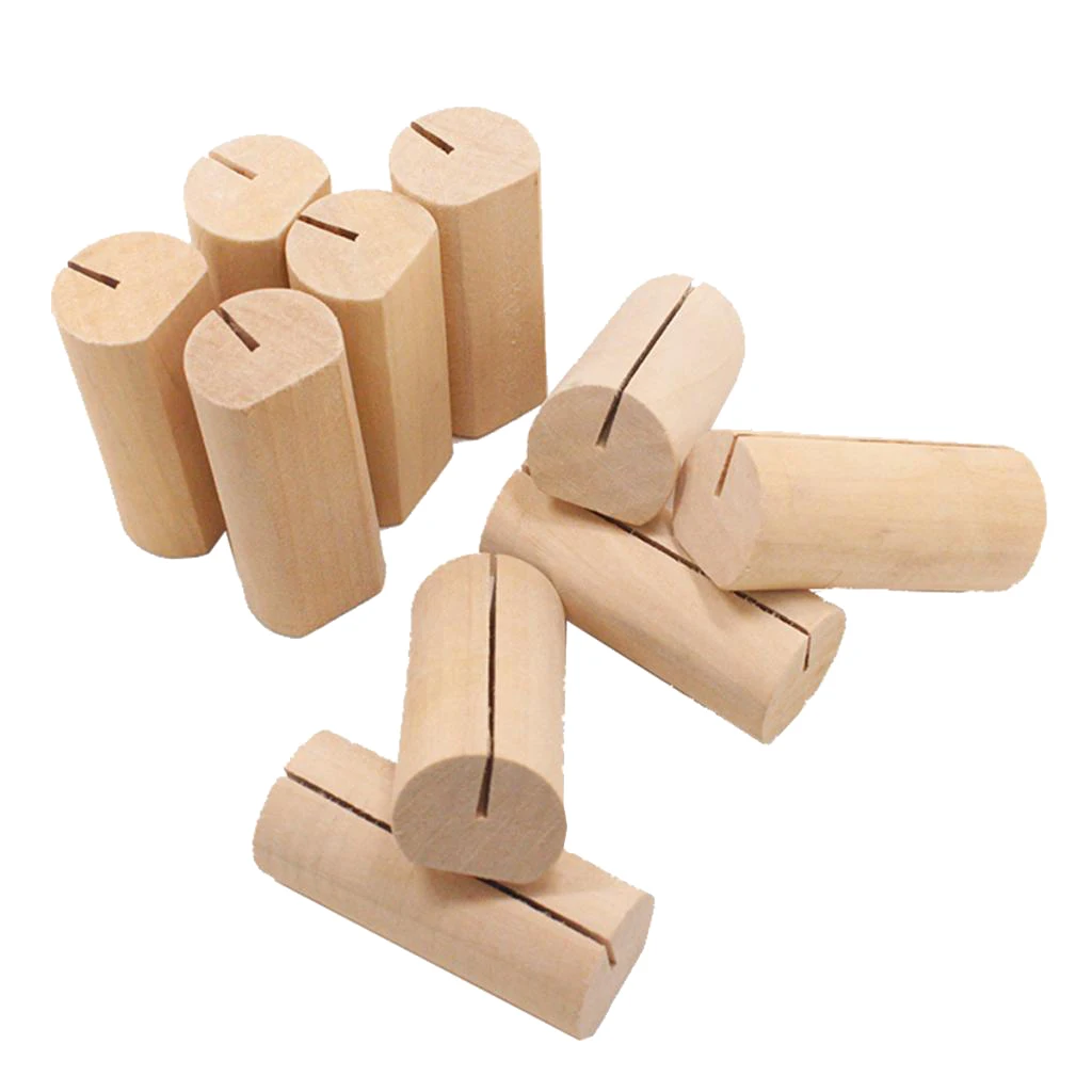 Деревянные держатели для визиток 10 шт. настольные подставки под номера