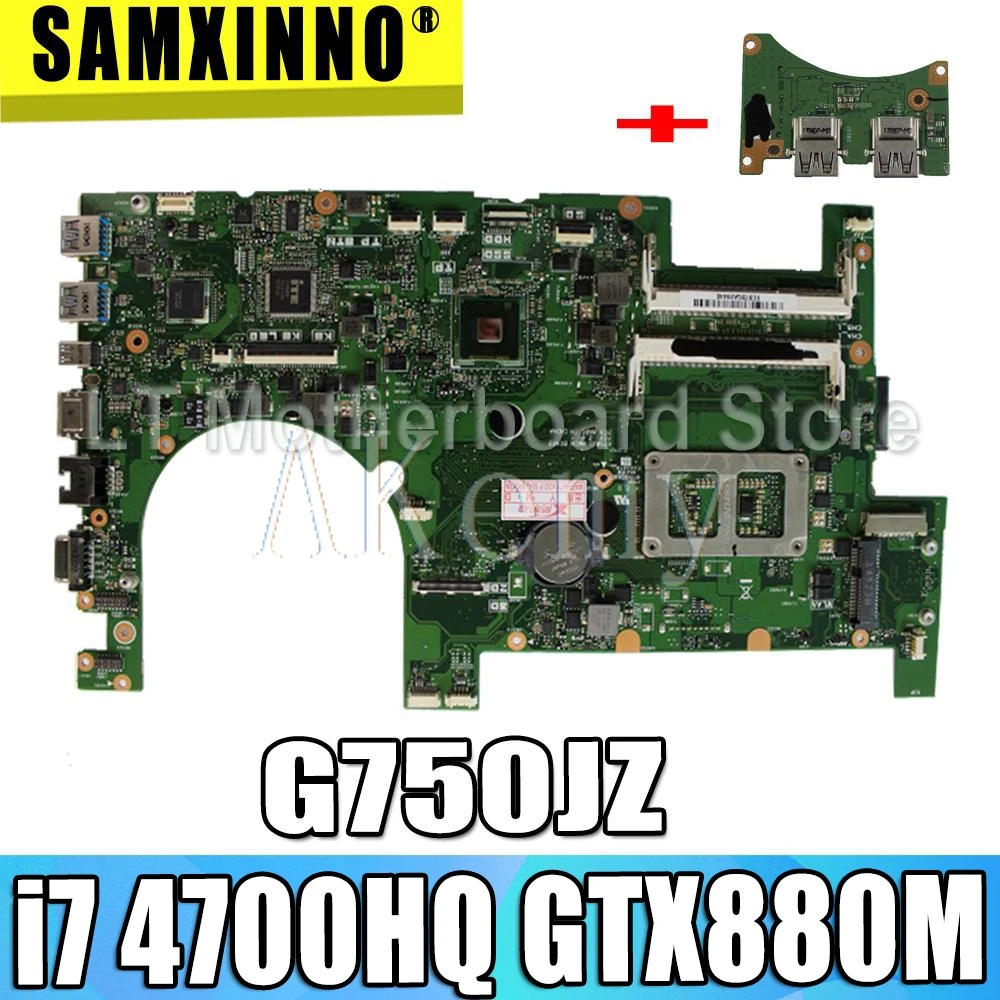 Бесплатная плата + G750JZ материнская i7 4700HQ GTX880M для For Asus ноутбука | Компьютеры и офис