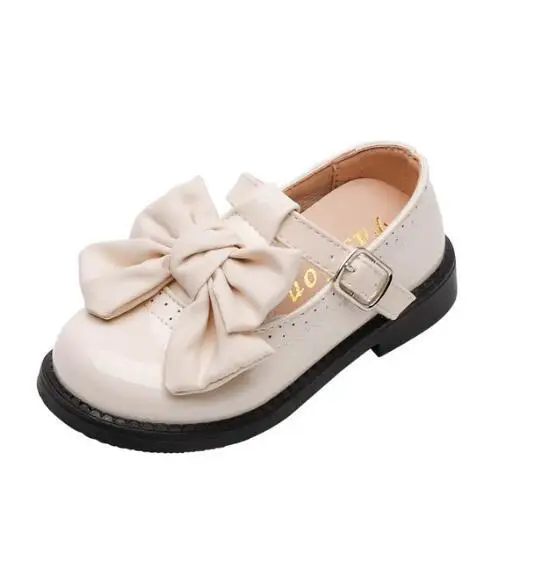 

2021 new girls bow leather shoes children fashion flat shoes children spring and summer princess party shoes rubber