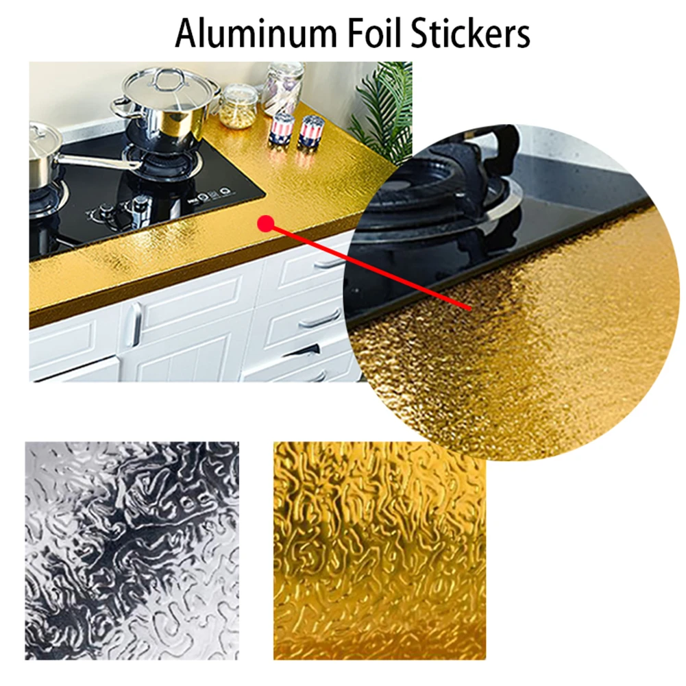Кухня Алюминий Фольга маслонепроницаемый Стикеры Водонепроницаемая Наклейка на