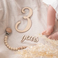 20pcslot baby milestone number monthly memorial cards newborn baby wooden engraved age photography accessories birthing gift