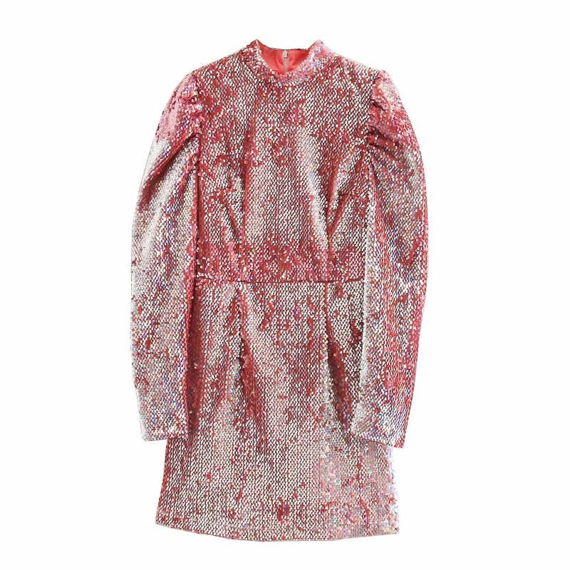 2020 весеннее модное расшитое блестками сексуальное мини платье для женщин со