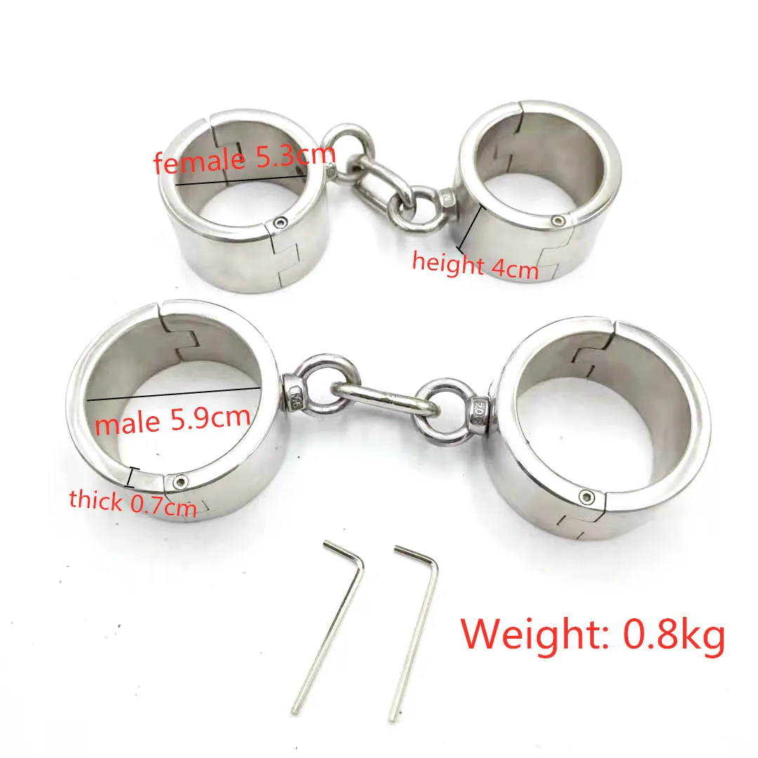 

Original Sex Shop BDSM Chastity Pants Sex Games for Lovers 4cm High Exquisite Stainless Steel Handcuffs Adult Fun Toy Handcuffs