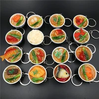 porcelain food bowl noodle key ring ring soup soup rice bowl steamed steamed bun pendant creative toy model