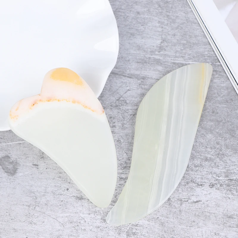 

1 шт. натурального нефрита гуаша скребок массажер для лица Уход за кожей лица соскабливающая доска гуаша лица массаж тела отдохнуть Красота ...