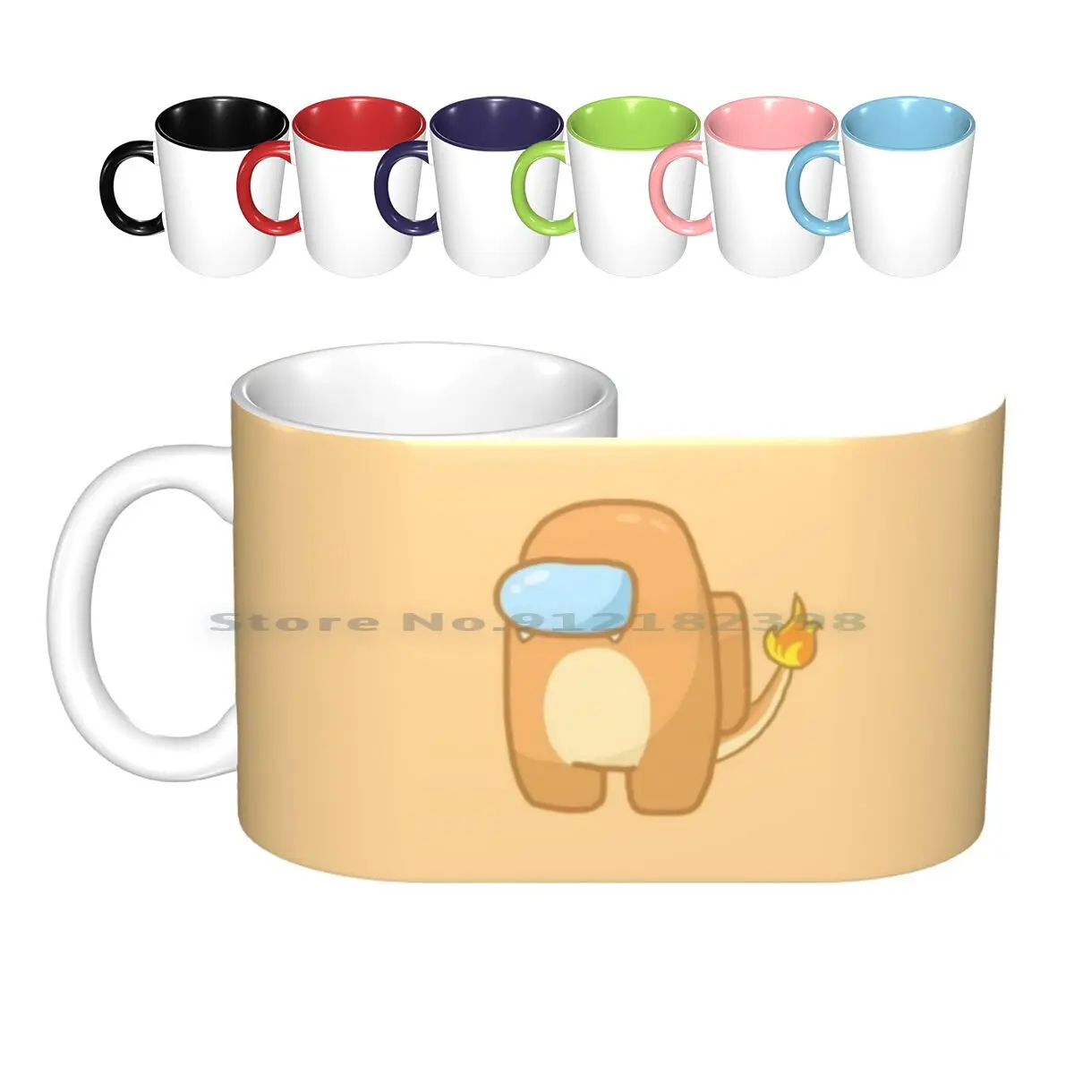 

Ceramic Mugs Coffee Cups Milk Tea Mug Anime Innersloth Cute Kawaii Fire Orange Dragon Fire Dragon Carrot Creative Trending