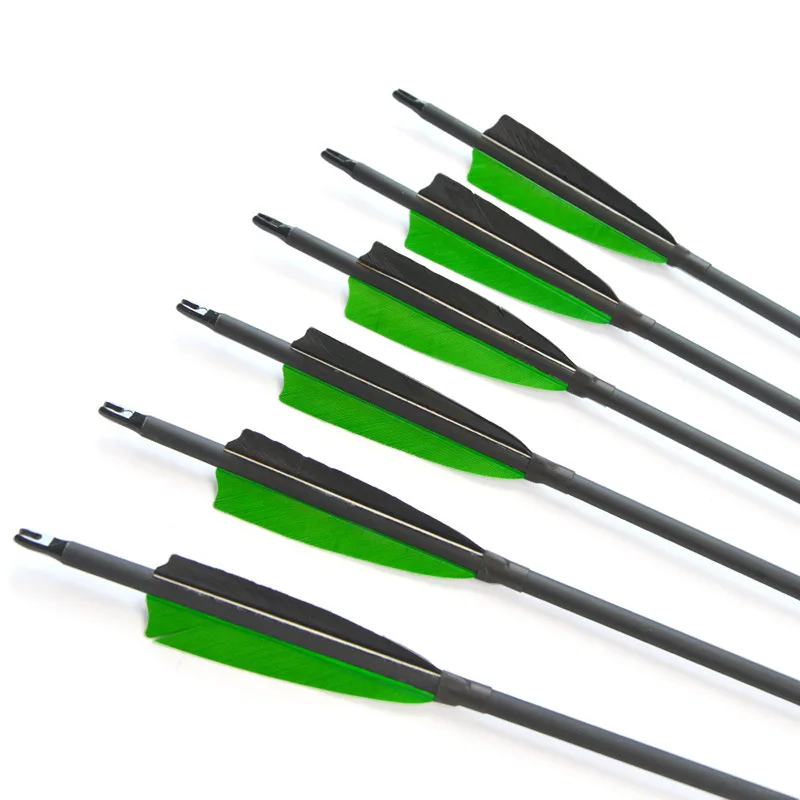 

6/12/24pcs lots Mixed Carbon Arrow Spine 500 Diameter 7.8mm with Replaceable Arrowhead for Recurve Bow Archery Hunting Shooting