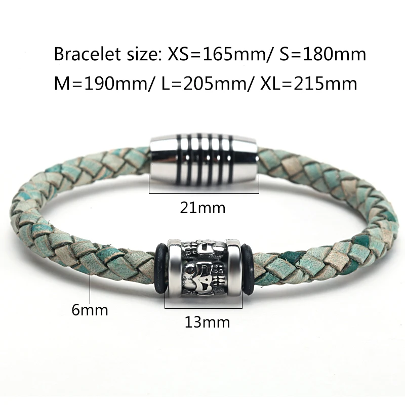 Мужские кожаные браслеты Mcllroy из нержавеющей стали в стиле ретро мужские