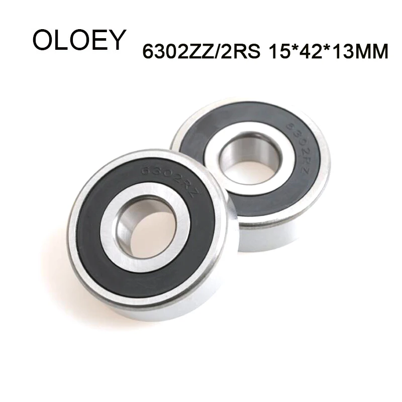2 шт./лот 6302 6302ZZ 6302RS 6302-2Z 6302Z 6302-2RS ZZ RS RZ 2RZ радиальные шарикоподшипники 15x42x13 мм