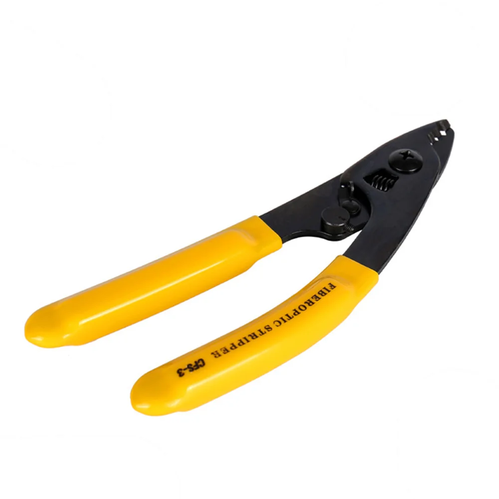 

Ergonomically Durable Fiber Optic Stripper CFS-3 Yellow Double-nose Pliers Practical For 125m 250m Cladding 3 Holes V-shaped