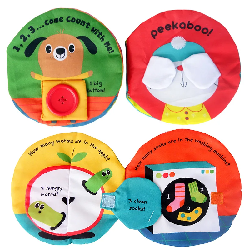 1 шт. детские мягкие книги игрушки милые животные стиль младенческой раннего