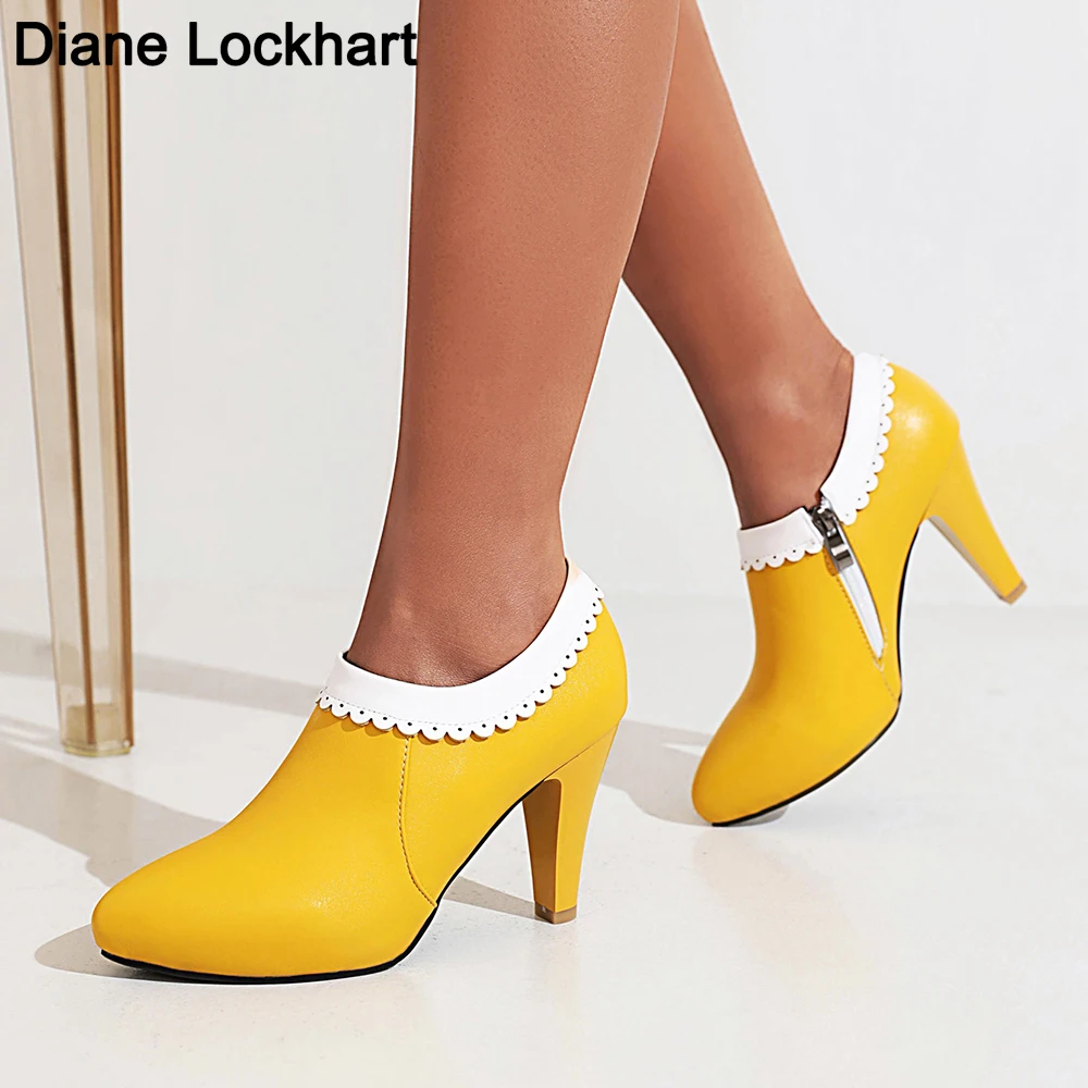 

2022 Spring New Stylish Women Tapered Heel Shoes Female Ankle Boots Ruffles High Heels Platform Booties Woman Plus size 33-43