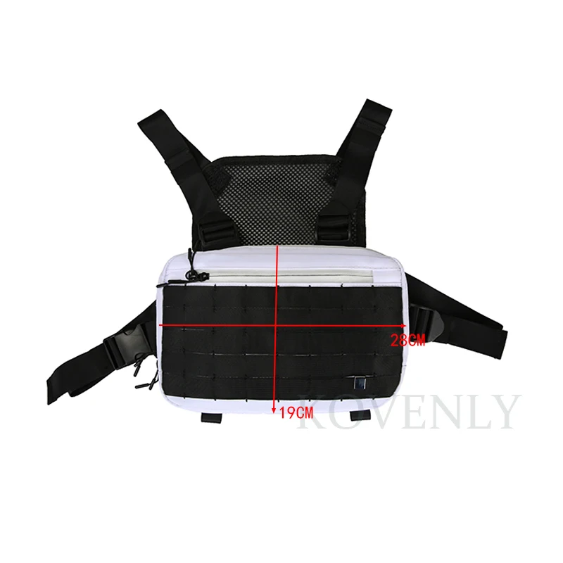 

New Streetwear Chest Bag For Men Hip-Hop Vest Chest Rig Bags Fashion Tactical Strap Bag Male Square Vest Pack Kanye