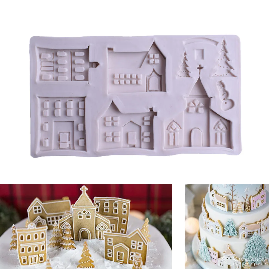 Familysky форма рождественского замка силиконовая для пирога посуда выпекания