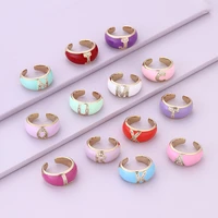 vg 6ym new creativity colorful english alphabet ladies ring same paragraph sweet girl party gift jewelry dropshipping gifts