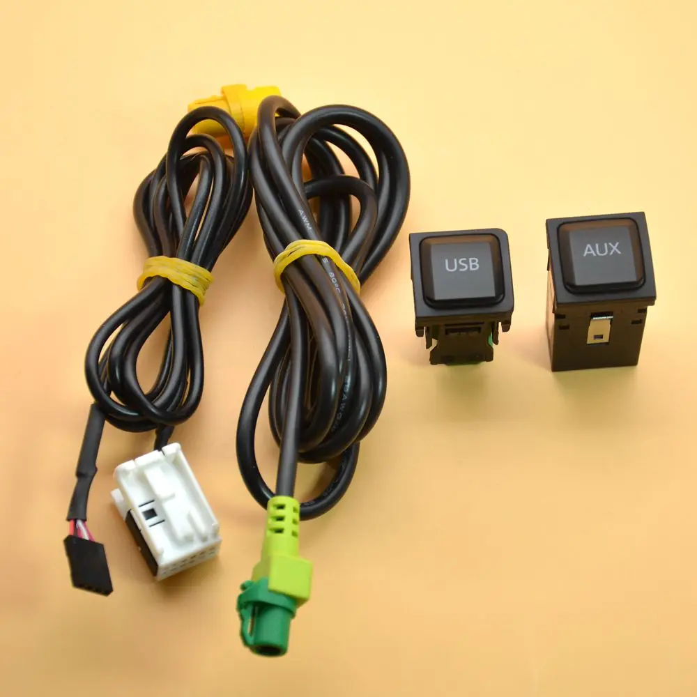 Аудиоразъем Ausmarta AUX + USB для передачи данных и жгута проводов Golf MK5 RCD 510 RNS31 5KD 035 724 A