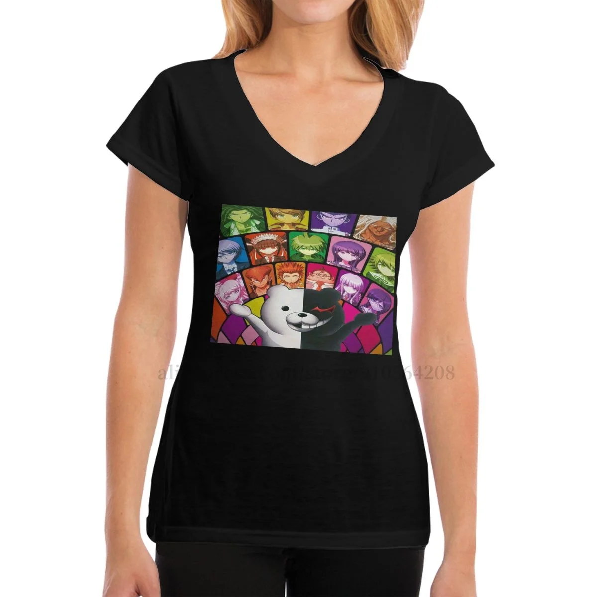 

ZISA Danganronpa The Animation Women's Short Sleeves T-Shirts Tee T Shirts for Women Outdoor T Shirt Cotton Tee For Women