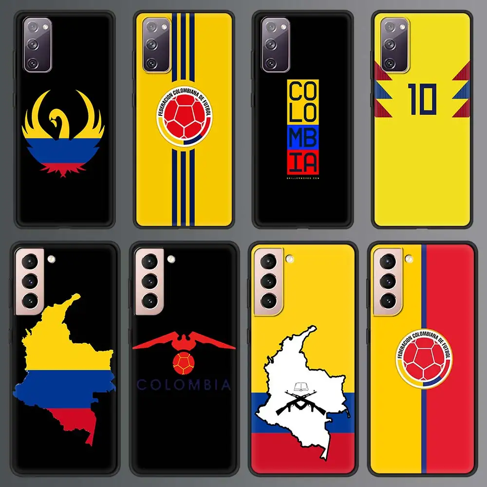 

Colombia Flag Case For Samsung Galaxy S21 Ultra S20 FE S10 S9 Plus S10E S8 Soft Silicone Black Phone Cover TPU Shell