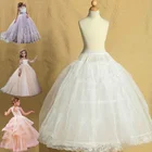 Детская юбка с двумя обручами, с цветочным принтом, для девочек, кринолин для девочки